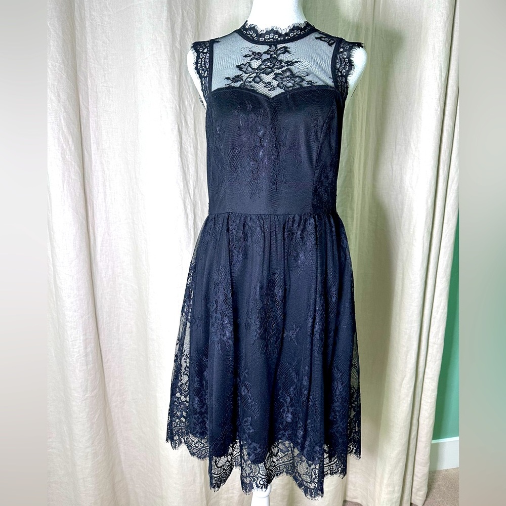 Black Lace flowy dress